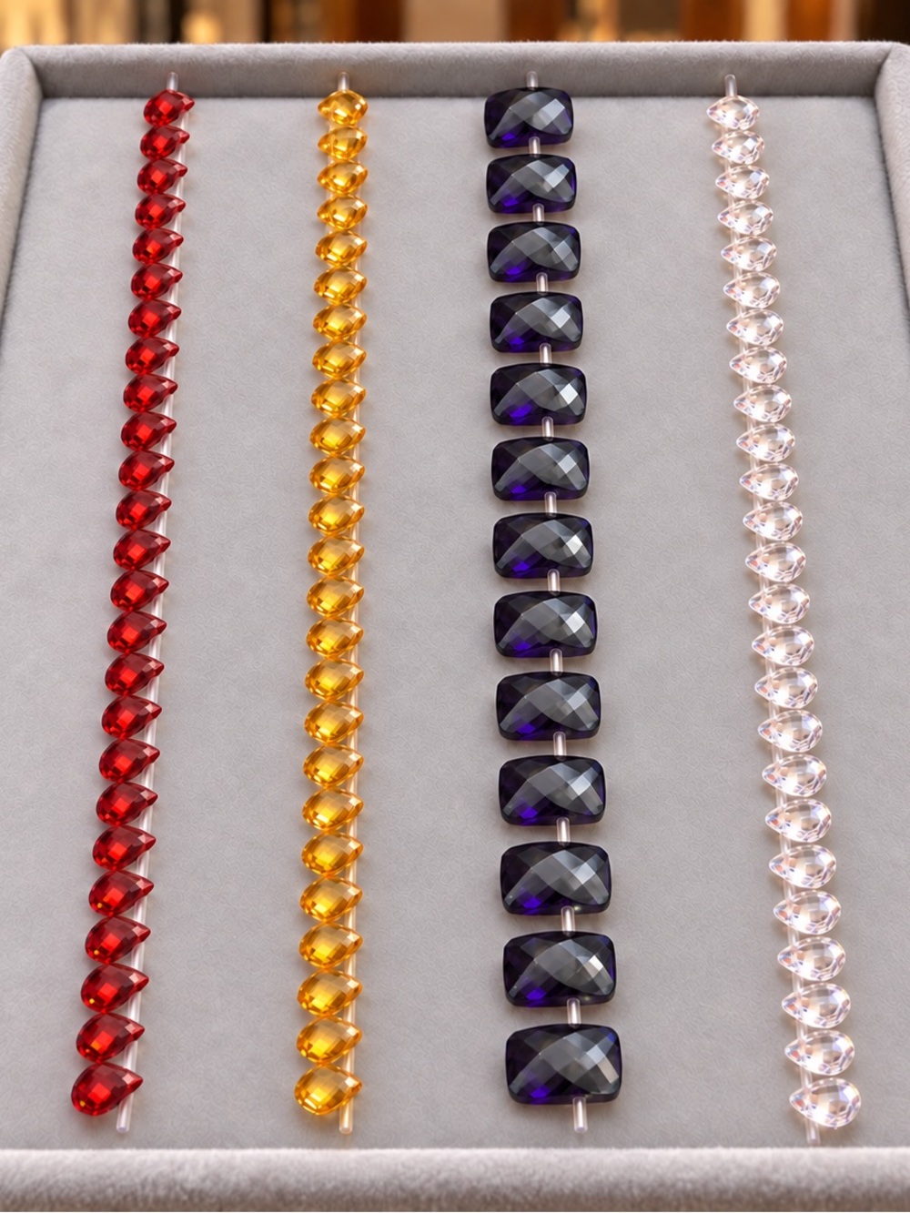 88 Faceted CZ stones already drilled and ready for jewelry making